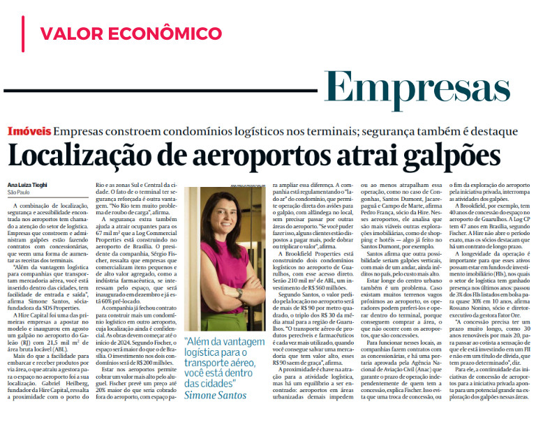Localização de aeroportos atrai galpões